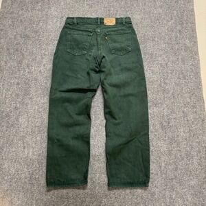 VINTAGE Levi's 560 Jeans Men's 34x28 Green Denim Orange Tab 90s Paper Tag